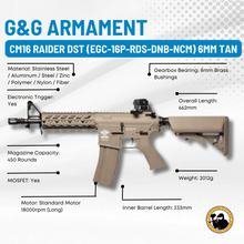 Load image into Gallery viewer, G&G Airsoft rifle CM16 RAIDER EGC-16P-RDS-DNB-NCM DST