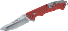 Load image into Gallery viewer, Gerber Hinderer Rescue Knife 3.5" Blunt Tip Serrated Blade, Seat Belt Cutter, Window Breaker, Oxygen Tank Wrence and Tool Kit