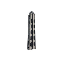 Load image into Gallery viewer, Ace Butterfly Knife Satin Skeletonized Handle w/Partially Serrated Satin Finished Blade