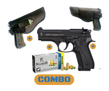 Load image into Gallery viewer, Combo Ekol Jackal dual COMPACT 9mm blank/pepper pistol +25 blanks + holster
