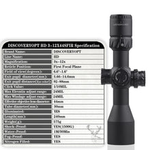 Load image into Gallery viewer, Discovery HD 3-12X44SFIR FFP