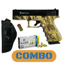 Load image into Gallery viewer, COMBO Kuzey GN19 Camo 9mm blank pepper pistol