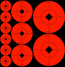 Load image into Gallery viewer, Birchwood Casey TARGET SPOTS® ASSORTED SIZE ORANGE TARGETS