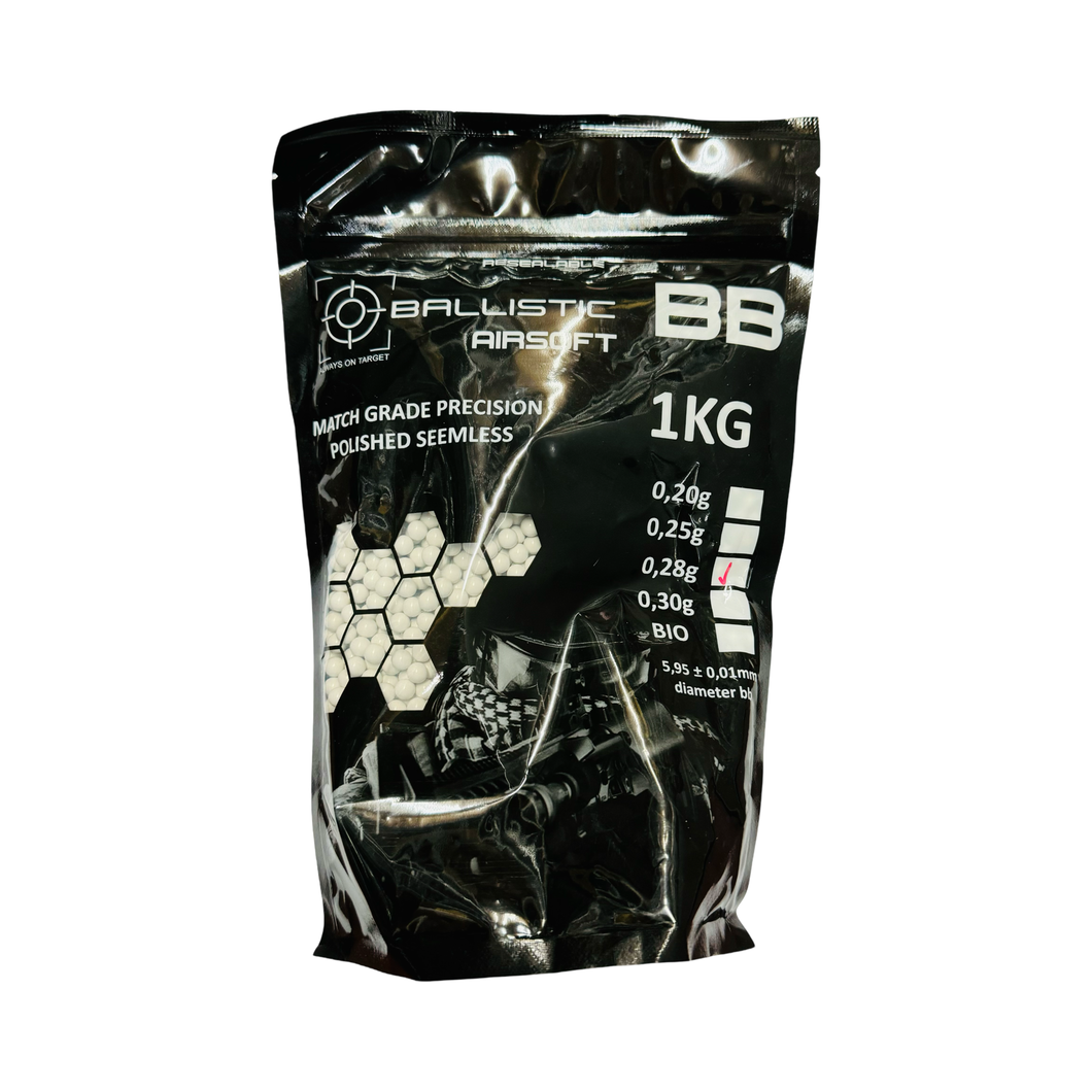 BALLISTIC AIRSOFT BBS 6MM 0.28G - 1KG BAG