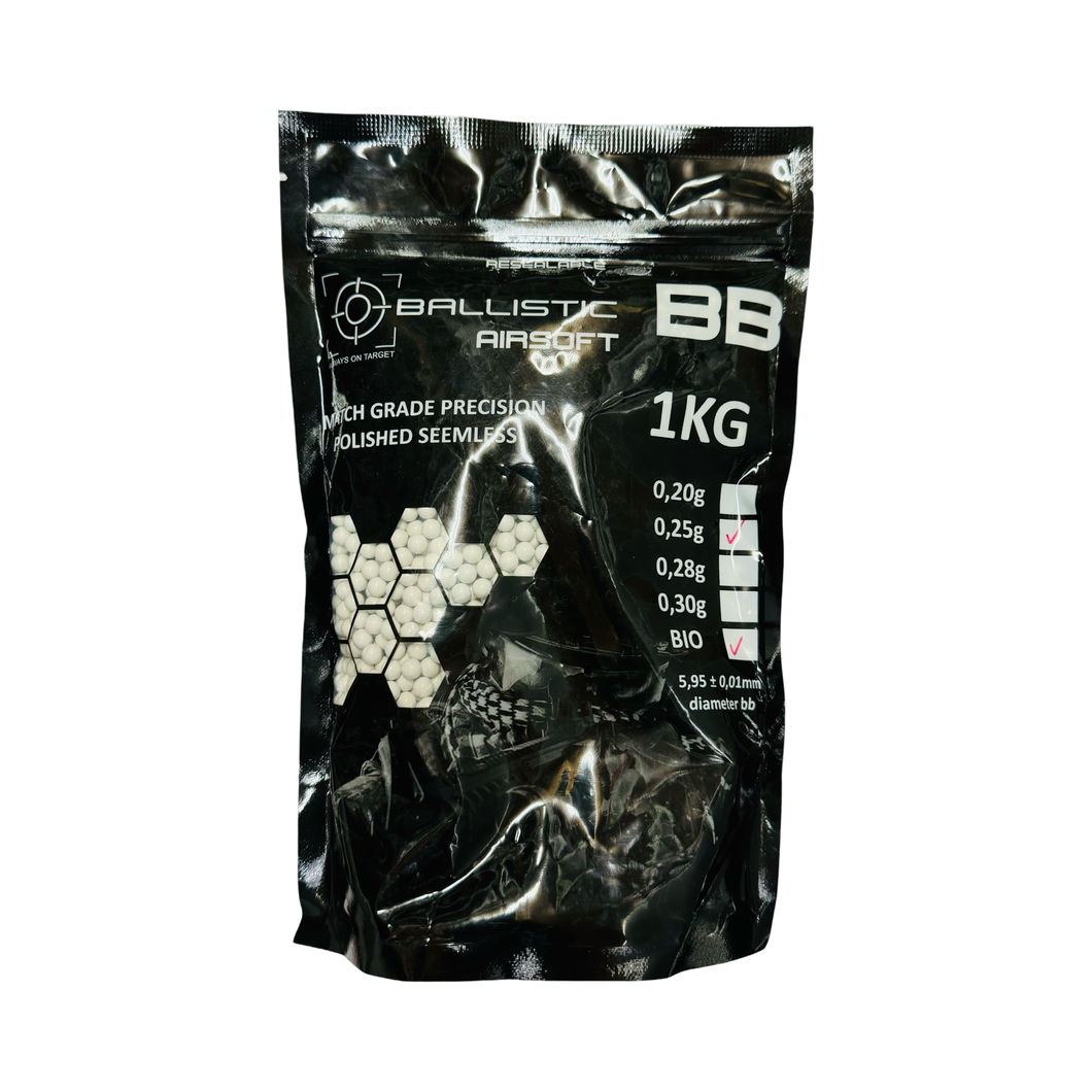 Ballistic Airsoft BBS 6mm 0.25g - 1kg Bag biodegradeable