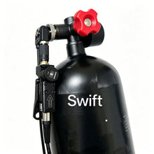 Load image into Gallery viewer, Sekhmet Swivel T Fill Adaptor 300 Bar G5/8 Inlet Twin 1/8BSPP Outlets Dual 360°+180° Rotation
