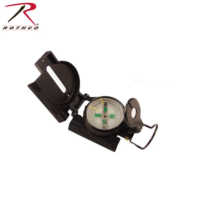 Rothco Lensatic Tactical/Survival Compass w/Map Navigation Black