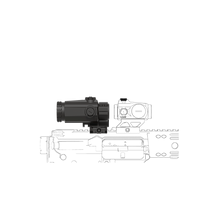 Load image into Gallery viewer, Vector Optics Maverick-III 3x22 Magnifier MIL for red dot
