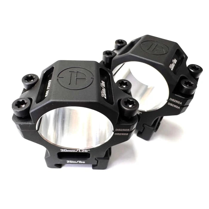 Discovery Heavy Duty 30mm Picatinny Scope Mount Set in Clear Case (1.26