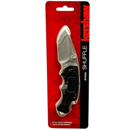 Kershaw Shuffle Black Handle w/Bead Blast Blade Finish - Blister