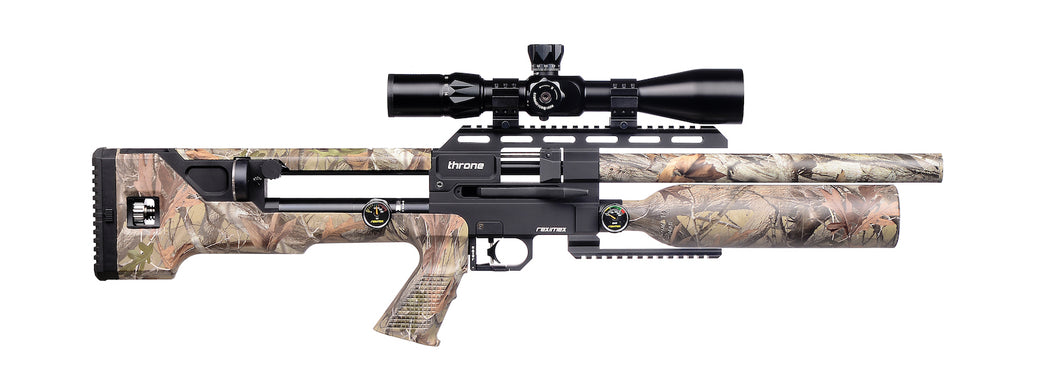 Reximex Throne Camo 5.5mm Regulated pcp rifle.